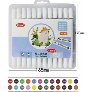 24 Adet Slim Marker Kalem Seti