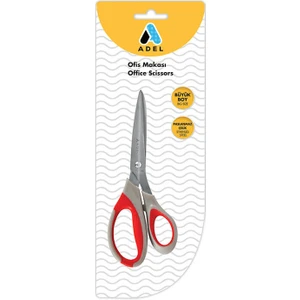 Adel Ofis Makası Büyük Boy Blister Kırmızı