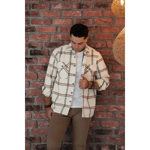 Oversize Ekoseli Çift Cep Erkek Oduncu Gömlek
