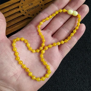 Vip Kehribar Sertifikalı Şifalı Kehribar Kolye Kız Erkek Bebek Diş Kolyesi