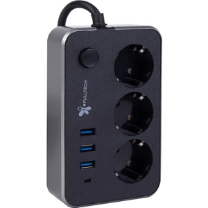 Fulltech 3 Priz 3x Usb 2 mt Kablo Anahtarlı Akım Korumalı Priz Ftr-02