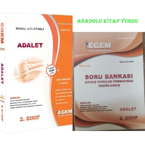 Egem Eğitim Yayınları And.AÖF Adalet 2. Sınıf Güz Dönemi Konu Anlatımlı Soru + Soru Bankası