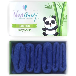 3'lü Bambu Yenidoğan Bebek Çorabı I Navy Blue I 0-6 Ay