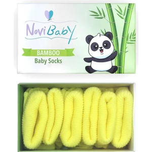 3'lü Bambu Yenidoğan Bebek Çorabı I Lemon I 0-6 Ay