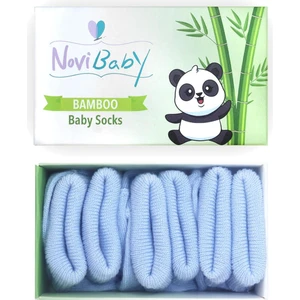 3'lü Bambu Yenidoğan Bebek Çorabı I Dusty Blue I 0-6 Ay