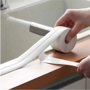Tayvin Su Sızdırmaz Bant 3.2 M Banyo Küvet Mutfak Lavabo Beyaz Su Geçirmez Kenar Bandı