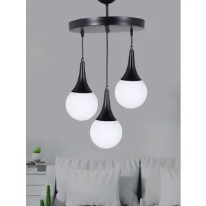 Aydın Homelight Damla 3'lü Siyah Avize