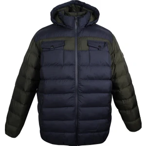 Erkek Büyük Beden Battal Boy Kapüşonlu Mont 2XL-13XL