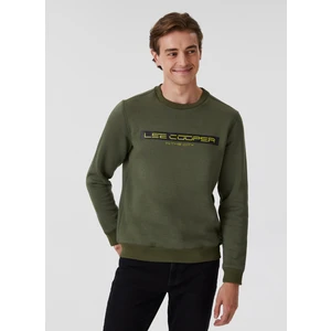 Lee Cooper Kapüşon Yaka Haki Erkek Sweatshirt 231 Lcm 241020 Tess Hakä°