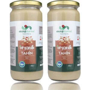 Ekoloji Market Organik Tahin 500 gr 2'li Paket Türkiye Menşeli Doğal ve Lezzetli