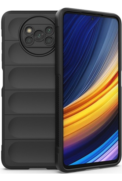 Eabhulie Poco X3 Nfc / X3 Pro İçin Kaymaz Silikon Telefon Kılıfı - Siyah (Yurt Dışından)