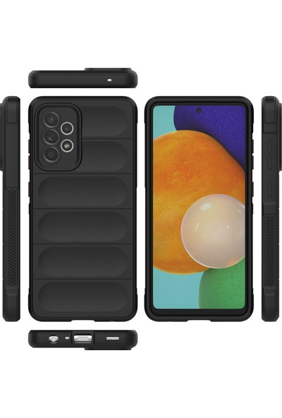 Eabhulie Galaxy A52S 5G / A52 5G / A52 4G İçin Kaymaz Silikon Telefon Kılıfı - Siyah (Yurt Dışından)