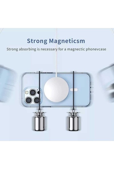 PSGT Iphone 14 Pro MAX Kılıf Magsafe Wireless Şarj Destekli Şeffaf Kapak Magnetic Crystal Case