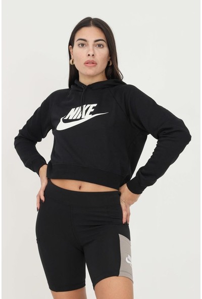 Nike W Nsw Essntl Flc Gx Crop Hdy Kadın Sweat Shirt CJ6327-010