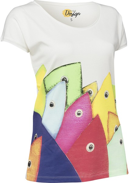 Bereket Balıkları Kadın T-Shirt by Güçlü Kadir Yılmaz fiyatları