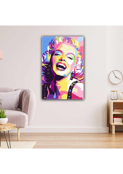 Marilyn Monroe Gülücük Soyut Kanvas Tablo