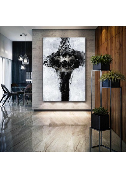 Kurukafa Soyut Art Dekor The Skull Kanvas Tablo