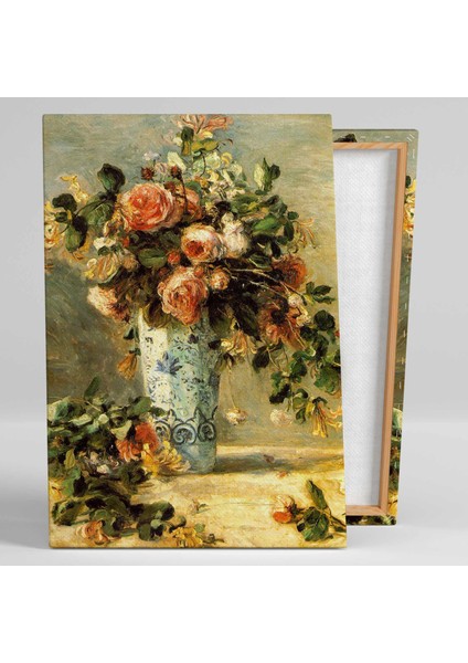 Yağlı Boya Efektli Çiçek Vazosu Doğa Kanvas Tablo fiyatları