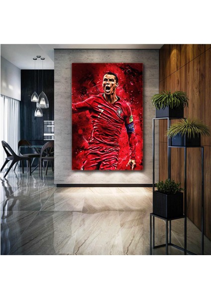 Cristiano Ronaldo Futbol Portekiz Cr7 Art Kanvas Tablo