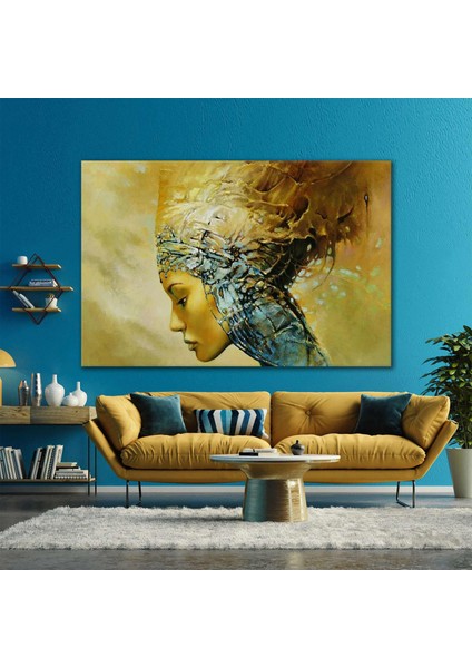Yağlı Boya Efektli Büyücü Kadın Fal Dekor Kanvas Tablo