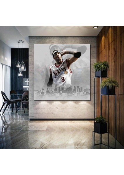 Allen Iverson Basketbol Nba Soyut Art Dekoratif Kanvas Tablo