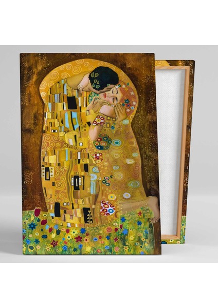 İlk Öpücük Tablosu Gustav Klimt The Kiss Kanvas Tablo