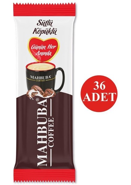 Coffee 3ü1 Arada Sütlü Köpüklü 36x10gr Mini Küçük Boy İkramlık Otobüs Hazır Kahve Poşet fiyatları