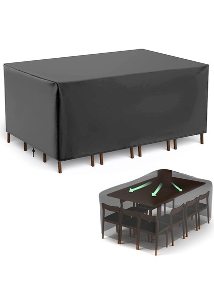 Bahçe Mobilya Koruma Örtüsü Branda 200X150X75 cm Su Geçirmez