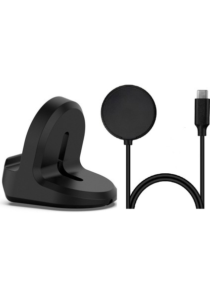 Samsung Galaxy Watch 4 44MM SM-R870 Manyetik Kablosuz USB Type-C Şarj Kablosu Şarj Standı 2in1