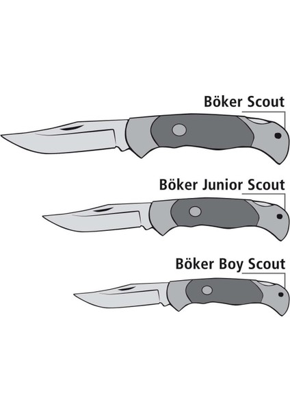 Böker Manufaktur Junior Scout Spearpoint Hornbeam Damascus  Çakı