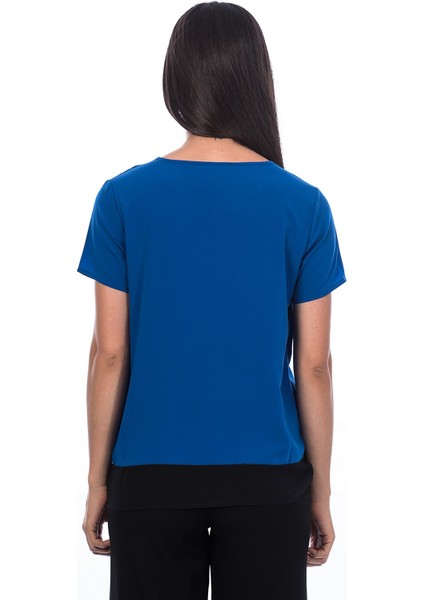 107-CM-0037-7318 V Yaka Kalın Biye Bluz Saks fiyatları