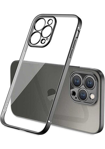 Iphone 13 Uyumlu Kılıf Şeffaf Berrak Kamera Korumalı Renkli Yumuşak