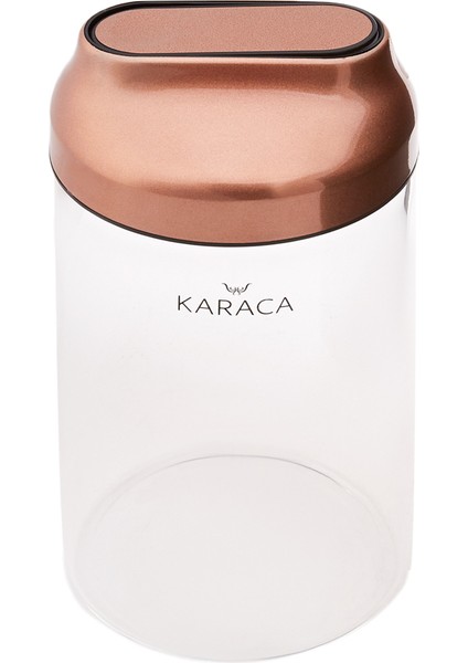 Dimple Cooper Vakumlu Cam Kavanoz Saklama Kabı S