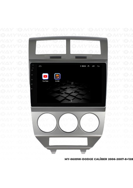 Dodge Caliber Android Carplay Multimedya Navigasyon Ekran Teyp 8GB+128GB