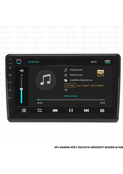 Peugeot Boxer Android Carplay Multimedya Navigasyon Ekran Teyp 8GB+128GB