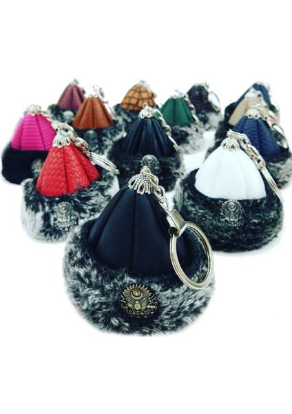 Mini Börk Anahtarlık - Kayı Alp Börk Anahtarlık - 3 Adet