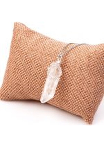 Kristal Kuvars Taşı Kazık Kolye