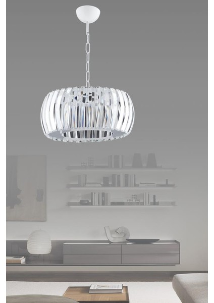 Istanbul Avize Venüs Sarkıt Beyaz 22 cm Tesisatlı Kristal Taşlı Avize