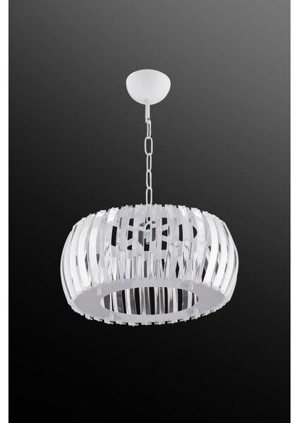 Istanbul Avize Venüs Sarkıt Beyaz 22 cm Tesisatlı Kristal Taşlı Avize