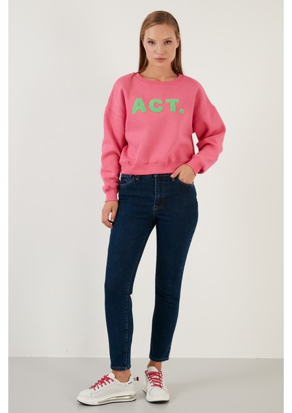 Pamuklu Slim Fit Yüksek Bel Dar Paça Jeans Bayan Kot Pantolon 639LOREN
