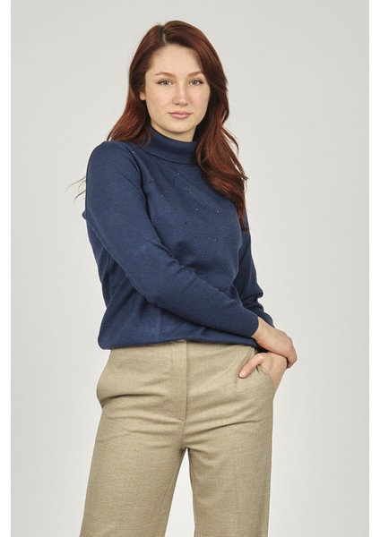 Triko Kadın Balıkçı Yaka Kazak 3998212 Indigo fiyatları