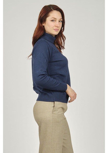 Triko Kadın Balıkçı Yaka Kazak 3998212 Indigo modelleri