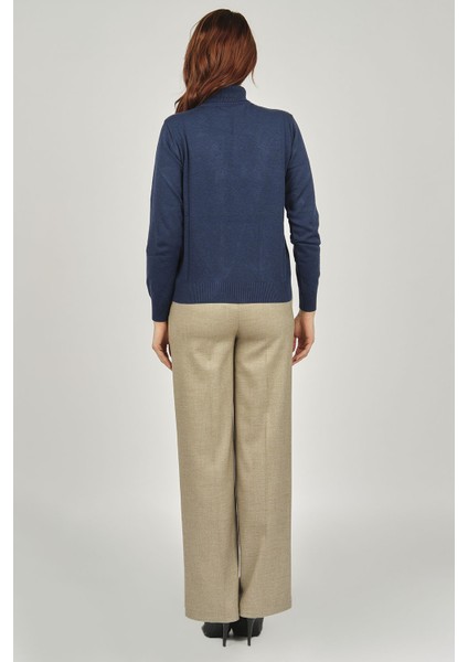 Triko Kadın Balıkçı Yaka Kazak 3998212 Indigo indirimleri