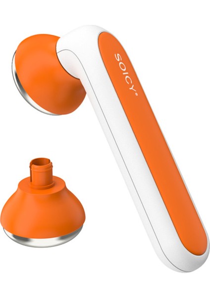 S40 Ice Massage Roller Soğuk Buz Masaj Roller Tam Tur Dönebilen Metal Başlık - Çift Başlıklı Turuncu