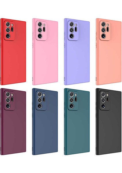 Samsung Galaxy Note 20 Ultra Kılıf Kamera Korumalı Içi Kadife Lansman Silikon Kapak modelleri