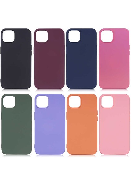 Good Case Apple iPhone 13 Için Kadife Iç Yüzeyli Soft Lsr Lansman Silikon Kılıf Koyu Pembe