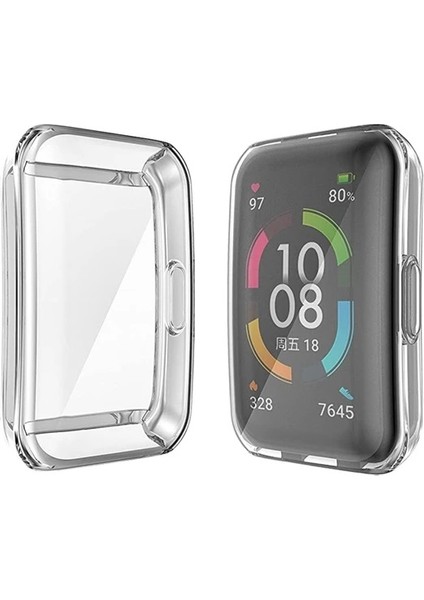 Huawei Band 7 - 360 Koruma Ultra Ince Siyah Silikon Kılıf