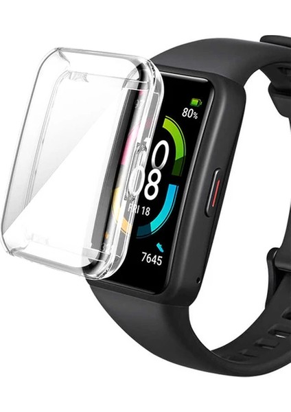 Huawei Band 7 - 360 Koruma Ultra Ince Siyah Silikon Kılıf