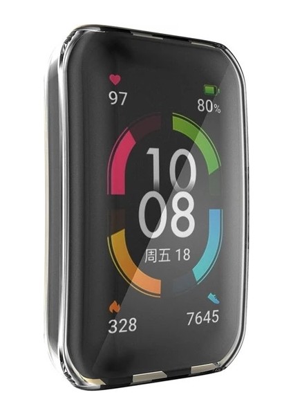 Huawei Band 7 - 360 Koruma Ultra Ince Siyah Silikon Kılıf
