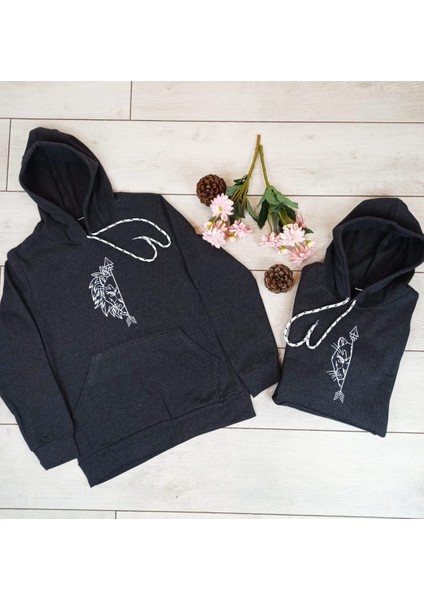 Sevgili Kombini Sweatshirt Erkek Aslan Dişi Aslan
